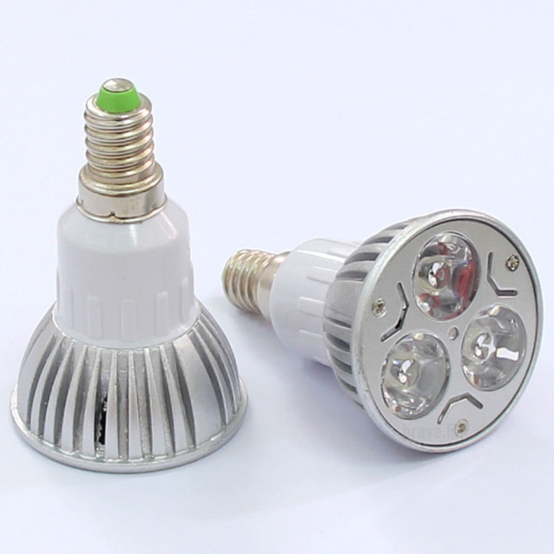 E14 Cool White 3W LED High power Spot Light Bulb Lamp 85-265V AC